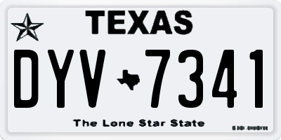 TX license plate DYV7341