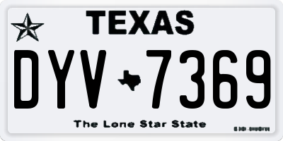 TX license plate DYV7369
