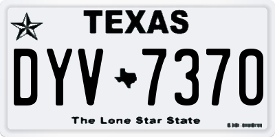 TX license plate DYV7370