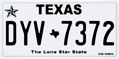 TX license plate DYV7372