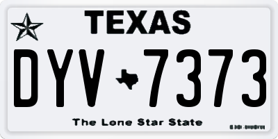 TX license plate DYV7373