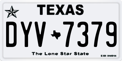 TX license plate DYV7379