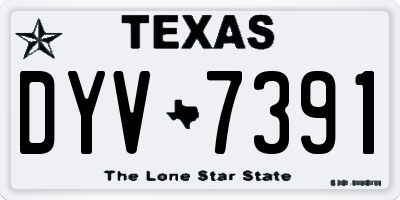 TX license plate DYV7391