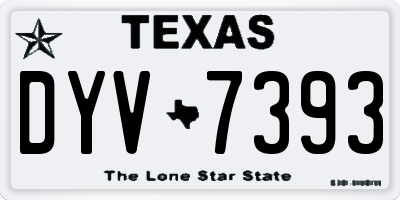TX license plate DYV7393