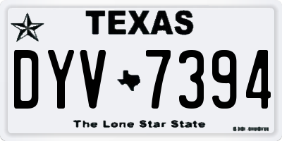TX license plate DYV7394