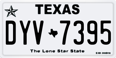 TX license plate DYV7395