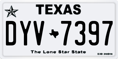 TX license plate DYV7397