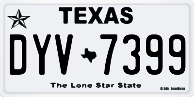 TX license plate DYV7399