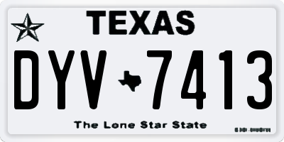 TX license plate DYV7413
