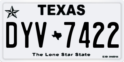 TX license plate DYV7422