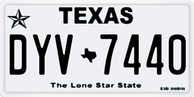 TX license plate DYV7440
