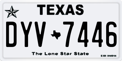 TX license plate DYV7446