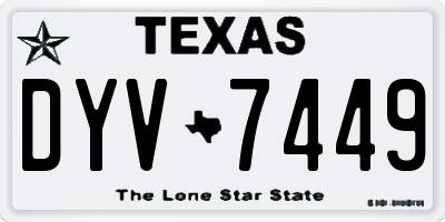 TX license plate DYV7449