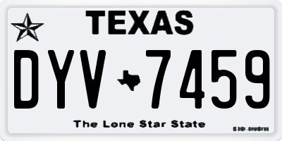 TX license plate DYV7459
