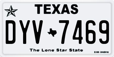 TX license plate DYV7469