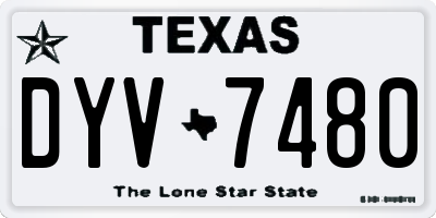 TX license plate DYV7480