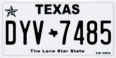 TX license plate DYV7485