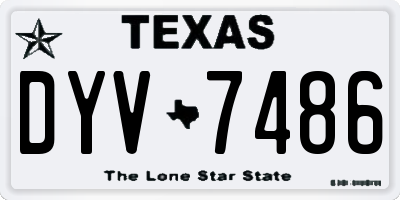 TX license plate DYV7486