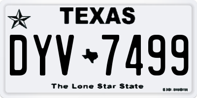 TX license plate DYV7499