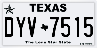 TX license plate DYV7515