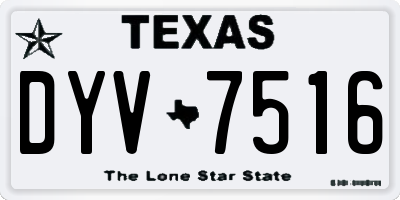 TX license plate DYV7516