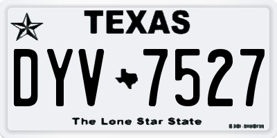 TX license plate DYV7527