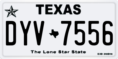 TX license plate DYV7556