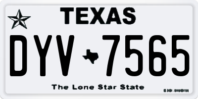 TX license plate DYV7565