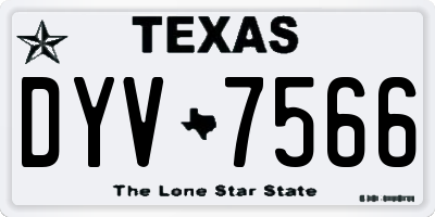 TX license plate DYV7566