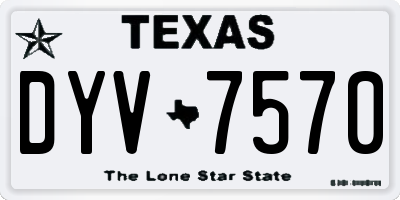TX license plate DYV7570