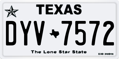 TX license plate DYV7572
