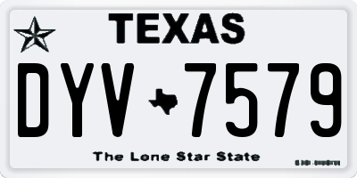 TX license plate DYV7579
