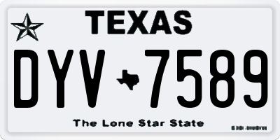 TX license plate DYV7589