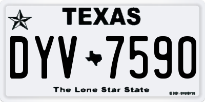 TX license plate DYV7590