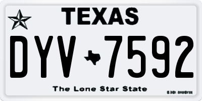 TX license plate DYV7592