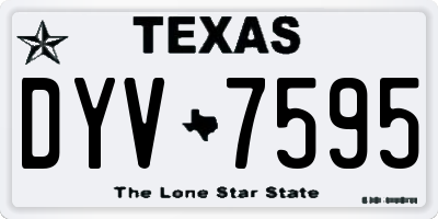TX license plate DYV7595