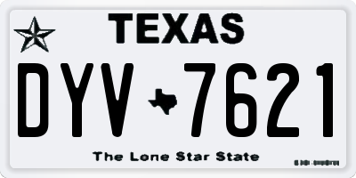 TX license plate DYV7621