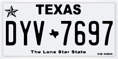 TX license plate DYV7697