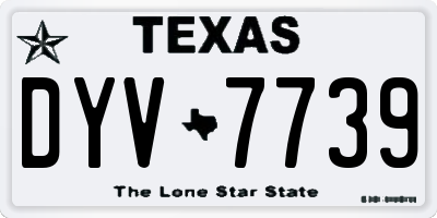 TX license plate DYV7739