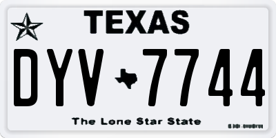 TX license plate DYV7744