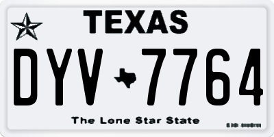 TX license plate DYV7764