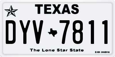 TX license plate DYV7811