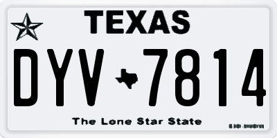 TX license plate DYV7814