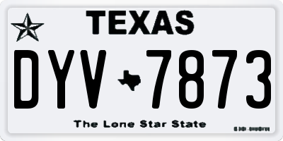 TX license plate DYV7873