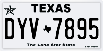 TX license plate DYV7895