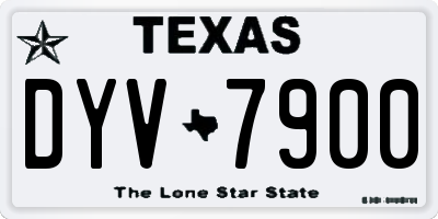 TX license plate DYV7900