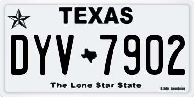 TX license plate DYV7902