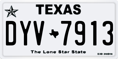 TX license plate DYV7913