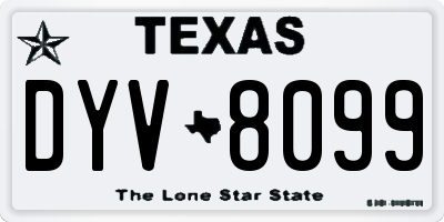 TX license plate DYV8099