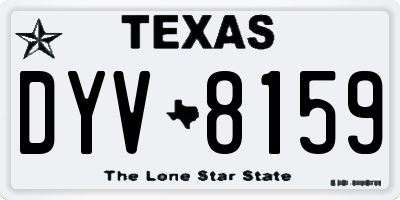 TX license plate DYV8159